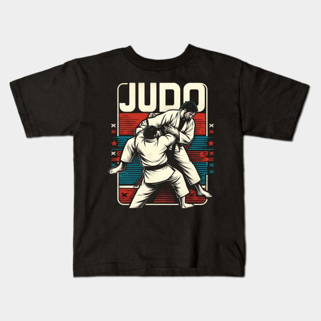 Judo Fighter Kids T-Shirt by TaevasDesign